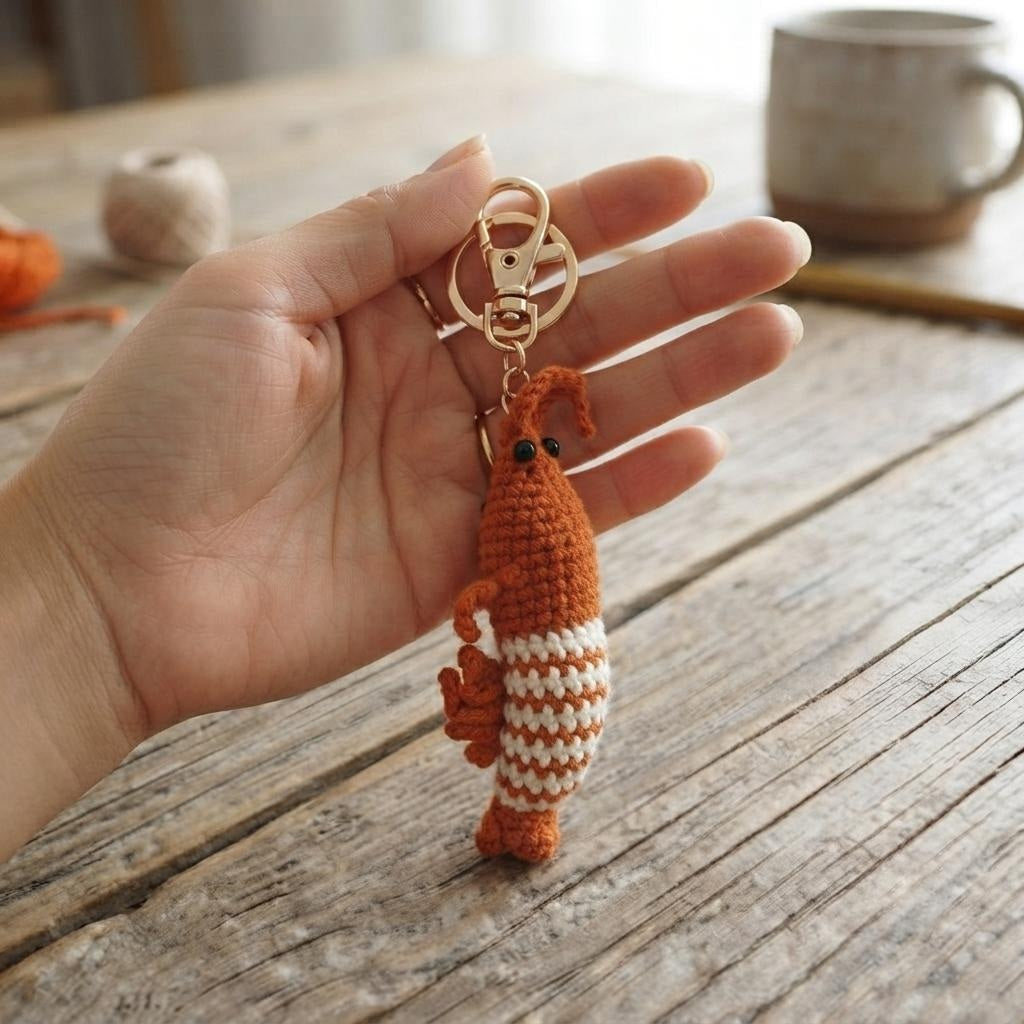 Crochet bag charm