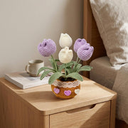 Crochet Tulip Flower Pot - view 6