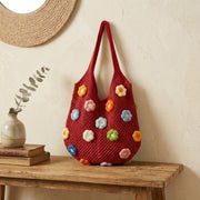 Flower Knitted Shoulder Bag - view 4