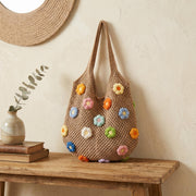 Flower Knitted Shoulder Bag - view 6