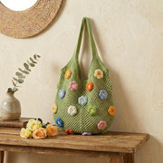 Flower Knitted Shoulder Bag - view 8