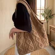 Knitted Crochet Tote Bag - view 2