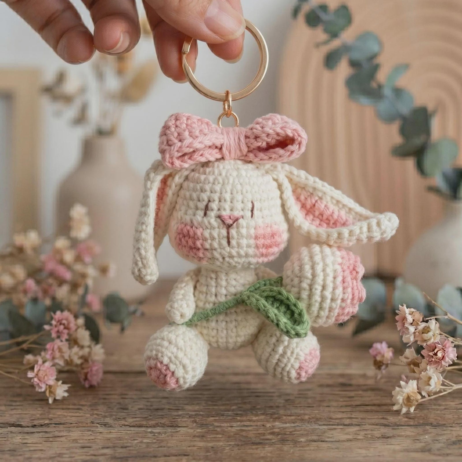 Crochet Rabbit Keychain - view 5