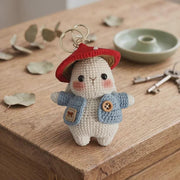 Crochet Mushroom Bunny Keychain - view 2