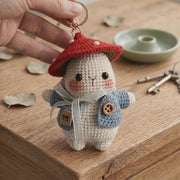 Crochet Mushroom Bunny Keychain - view 4