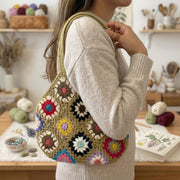 Large Boho Crochet Tote Bag - view 2