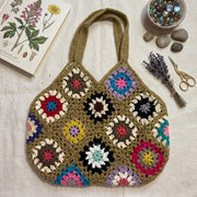 Large Boho Crochet Tote Bag - view 3