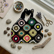 Large Boho Crochet Tote Bag - view 4