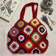 Large Boho Crochet Tote Bag - view 5