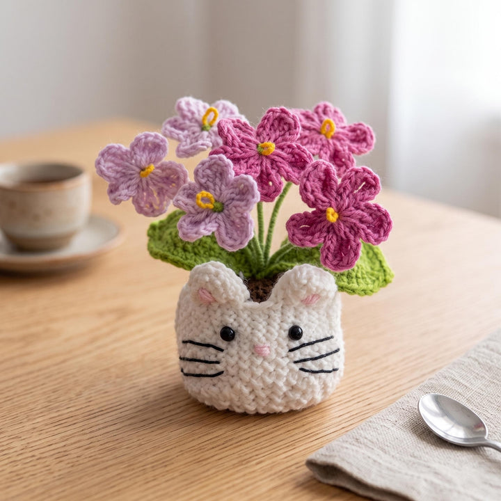 Animal Crochet Flower Decor - view 1
