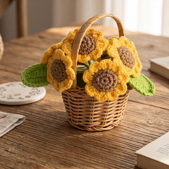 Crochet Flower Pot Decor - view 1