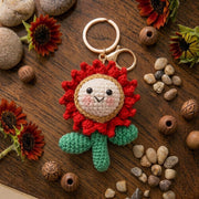 Crochet Sunflower Keychain - view 4