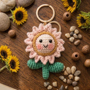 Crochet Sunflower Keychain - view 5