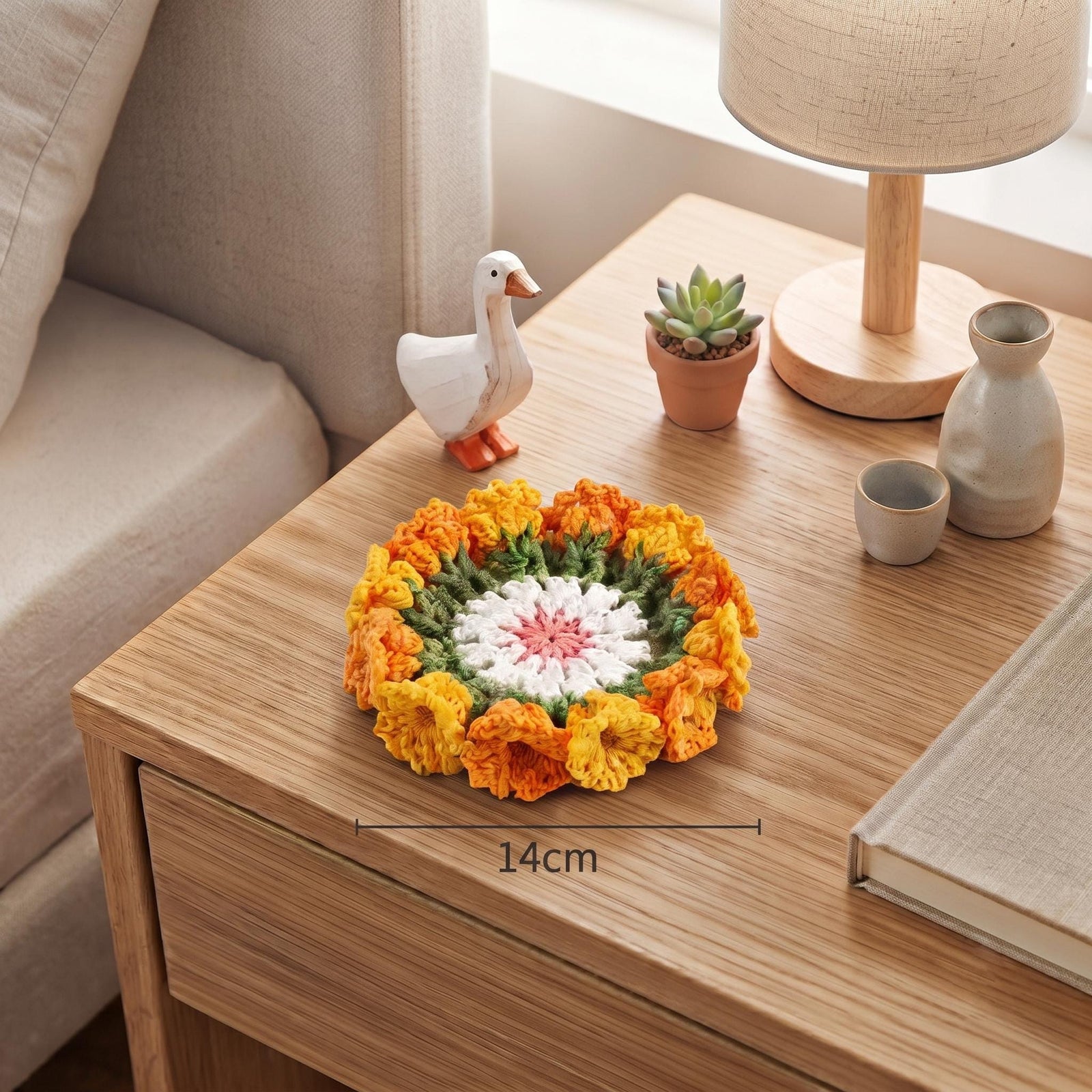 Crochet Rose Bouquet Coaster Set - view 6