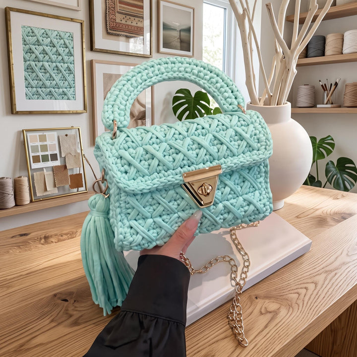 Crochet Knit Tote Bag - view 1