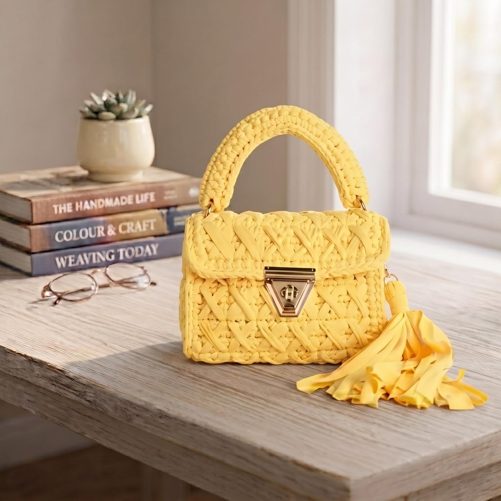 Crochet Knit Tote Bag - view 2