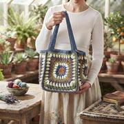 Granny Square Crochet Shoulder Bag - view 3
