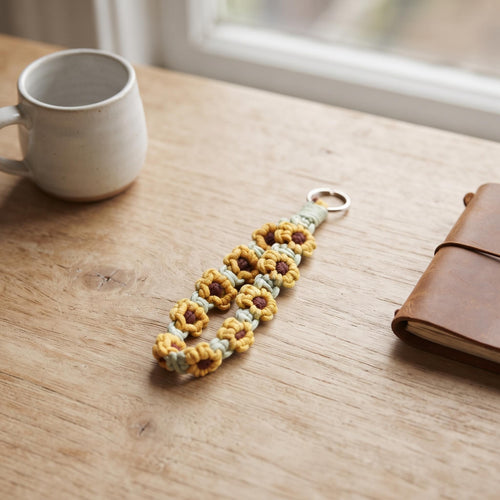 Boho Macrame Wristlet Keychain - view 2