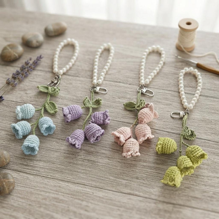 Crochet Flower Keychain - view 1