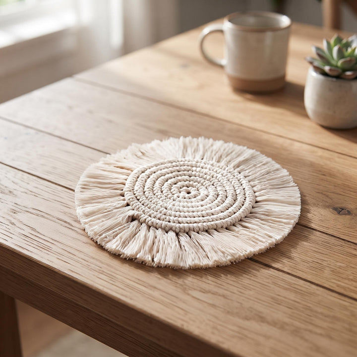 Macrame Cotton Coaster - view 1